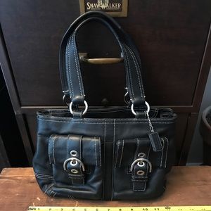 PENDING  COPY - Coach Leather Black Satchel Purse